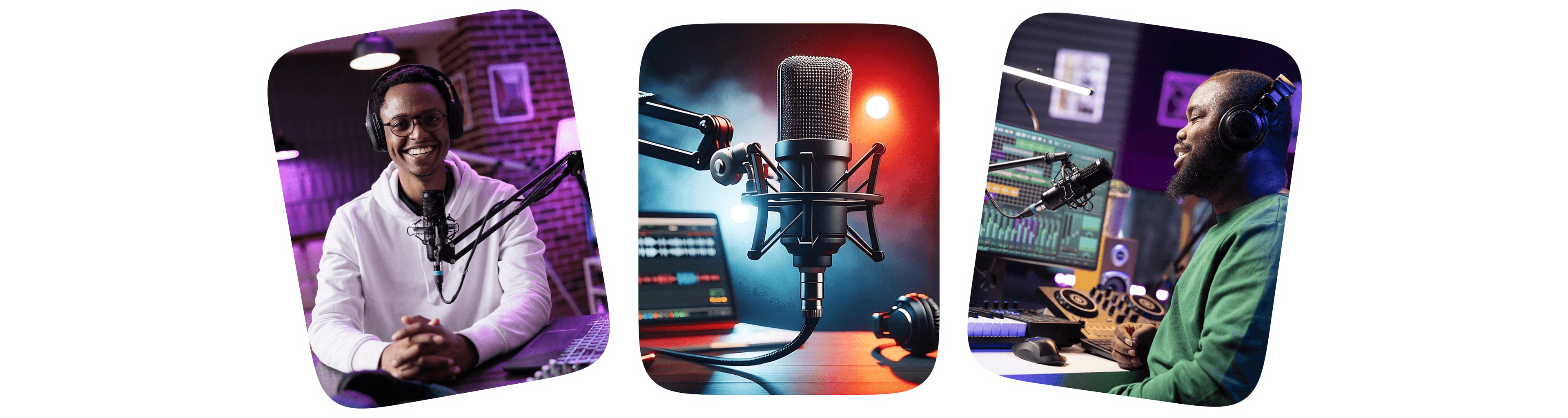 Podcast production scene